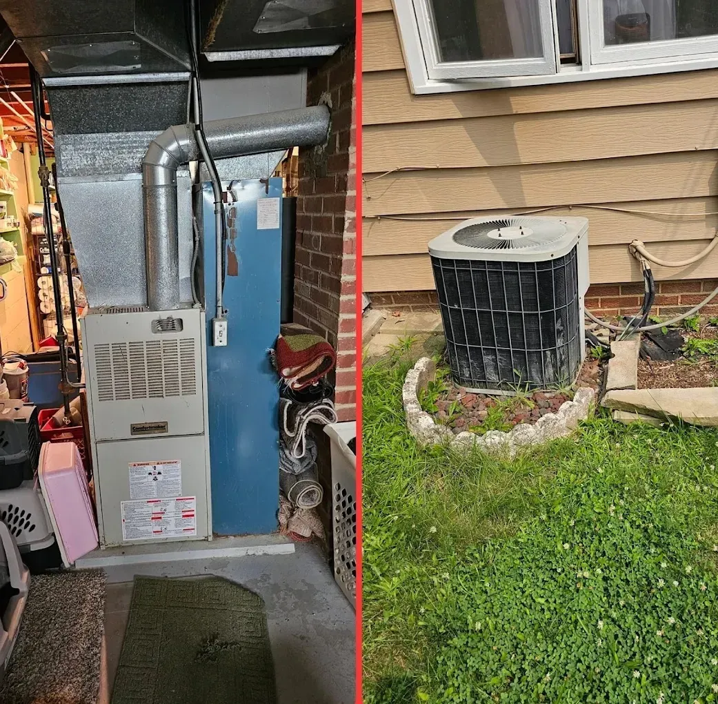 Comprehensive AC Repair Guide for Homeowners 3 HVAC technician servicing an air conditioning unit, representing essential maintenance solutions for homeowners